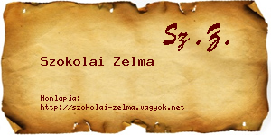 Szokolai Zelma névjegykártya